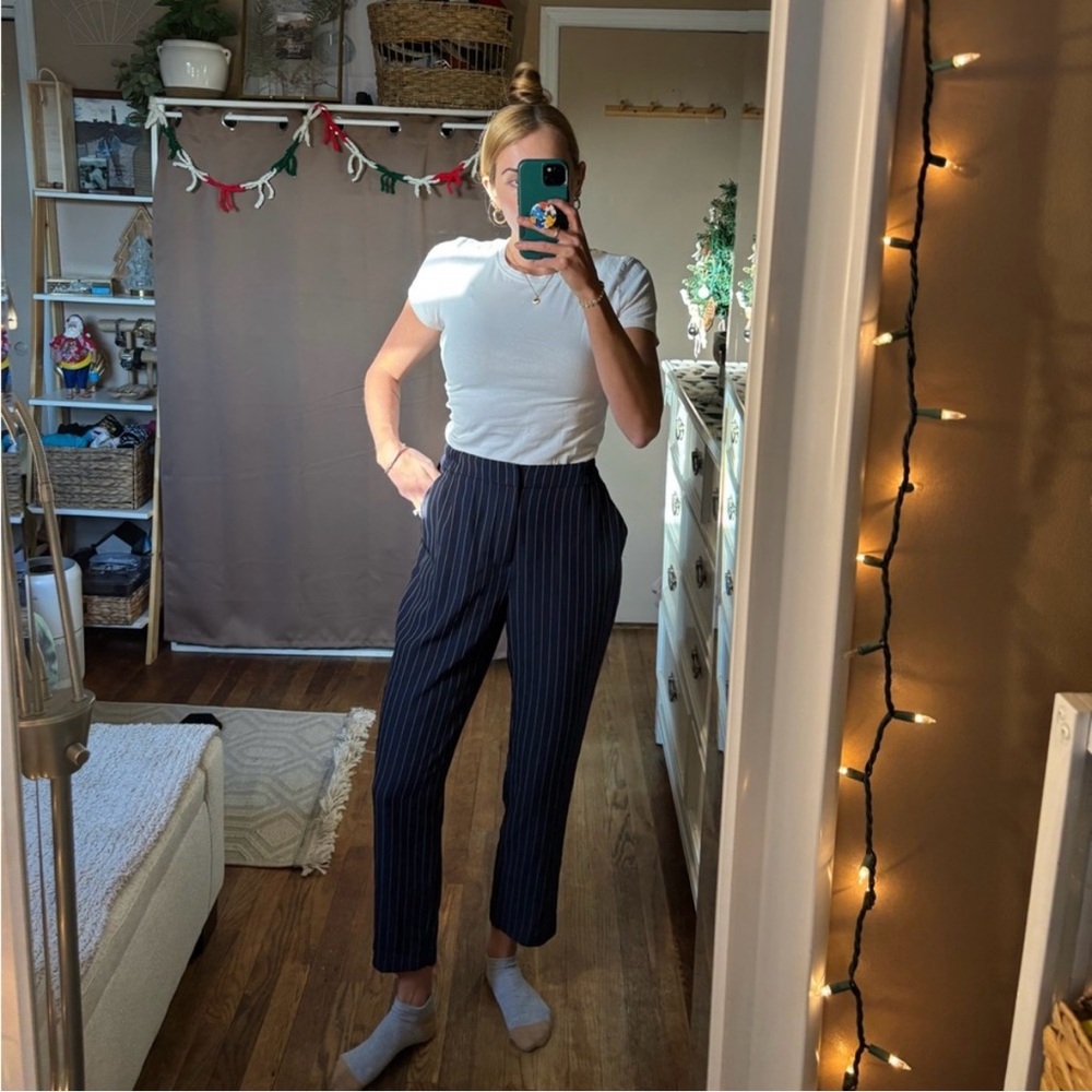 Target a new say stretch pin striped high waisted trousers - Picture 8 of 15